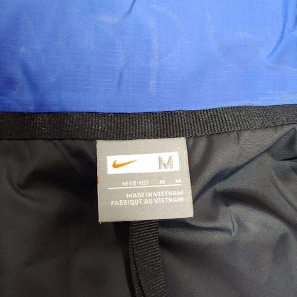 Nike Vintage Blue Black Down Filled Bomber Light Puffer Jacket M 8 10 Sample 06 - Picture 8 of 10